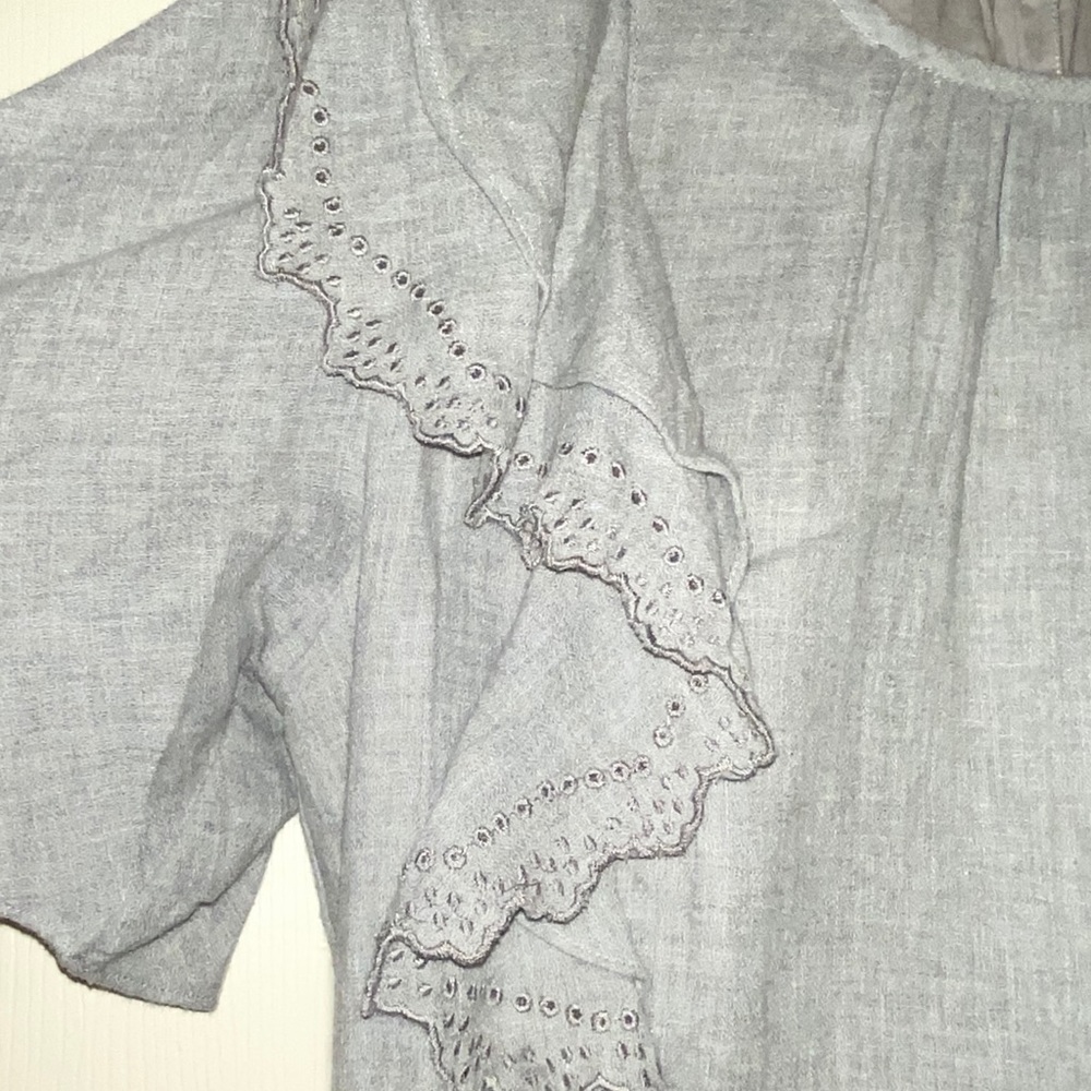 Joie Gray Ruffle Dress - Picture 5 of 10